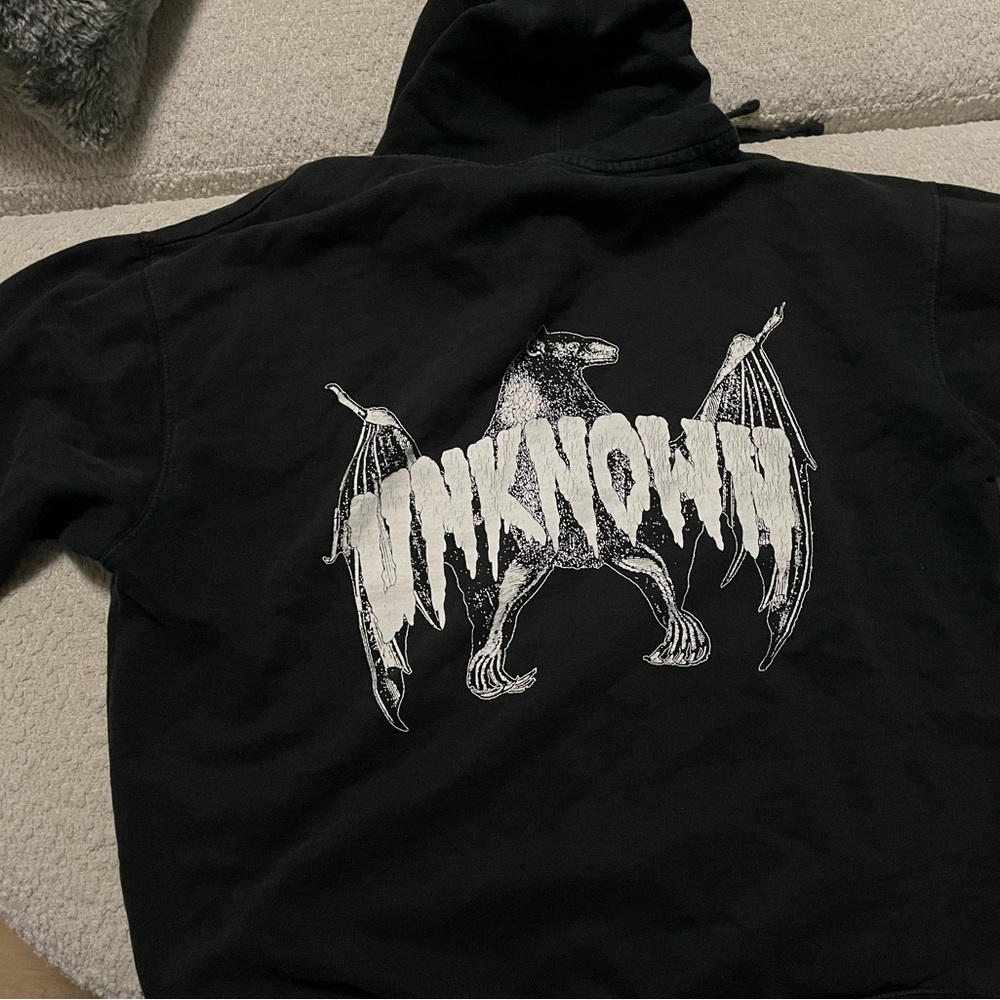 Black Hoodie with Graphic Design